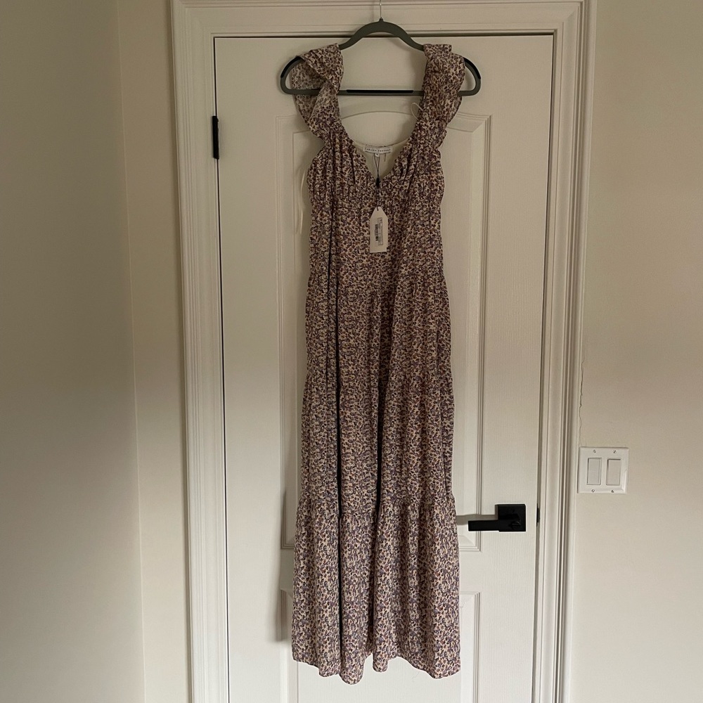 English Factory Floral Ruffle Sleeve Dress